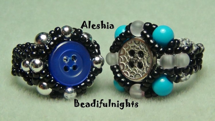 Beaded Button Ring Tutorial