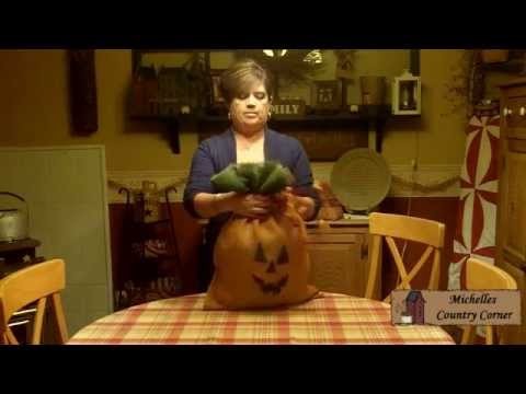 Burlap Craft Idea -  Autumn Pumpkin