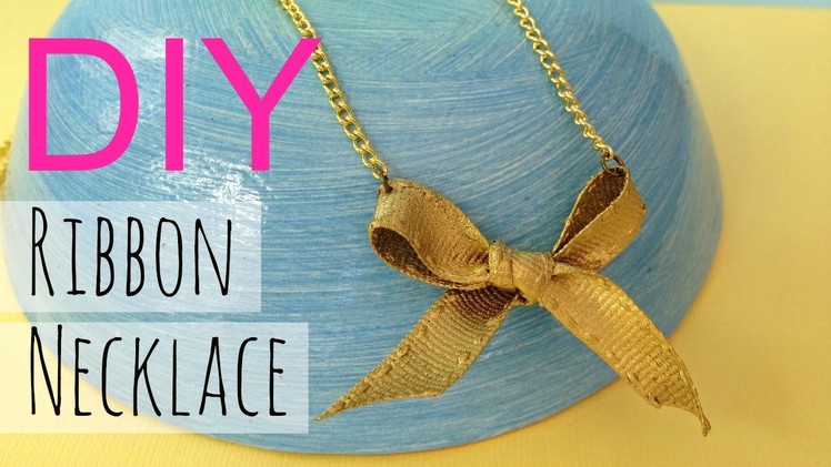 DIY Gold Bow Necklace | by Michele Baratta
