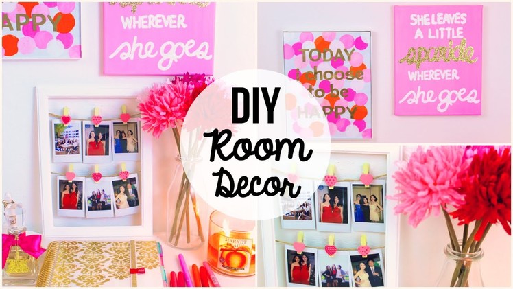 DIY Room Decor 2015 ♡ 3 Easy & Simple Wall Art Ideas!
