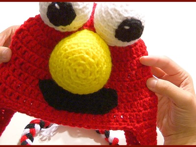 How To Crochet a ELMO Character Hat Tutotial Step By Step