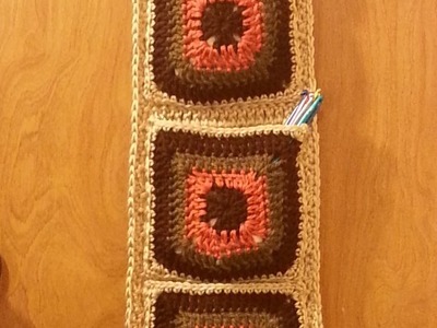 How to #Crochet Granny Square Wall Hanging Organizer #TUTORIAL Craft Ideas Crochet project