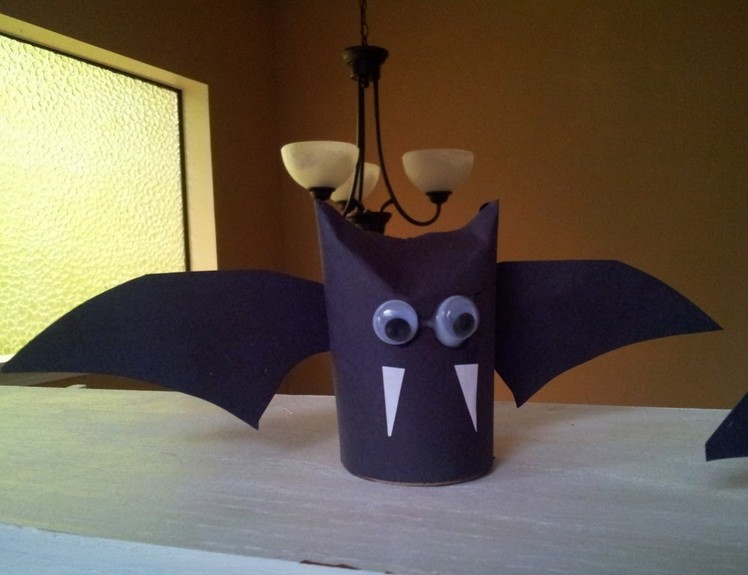 How to make a Vampire Bat Recycled Toilet Paper Tube Craft