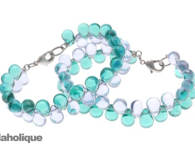 How to Make a Wire Wrapped Glass Drop Bead Bracelet