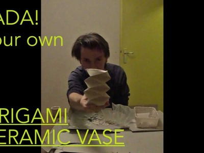 How to make an ORIGAMI CERAMIC VASE in 30 SECONDS!
