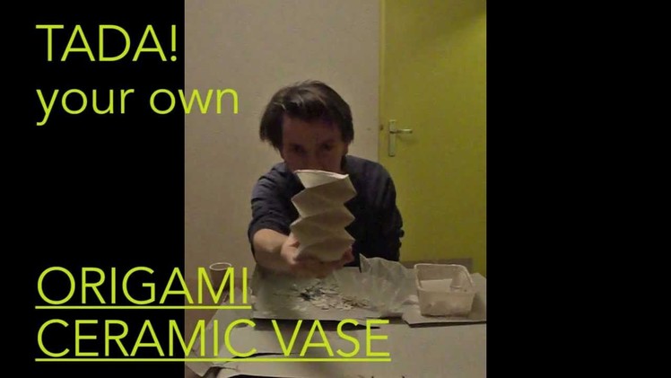 How to make an ORIGAMI CERAMIC VASE in 30 SECONDS!
