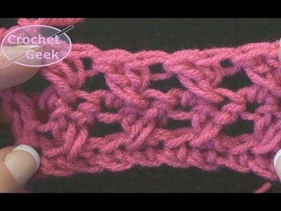 How to make the Crochet X CrossOver Stitches  - Cross Stitch Left Hand Version