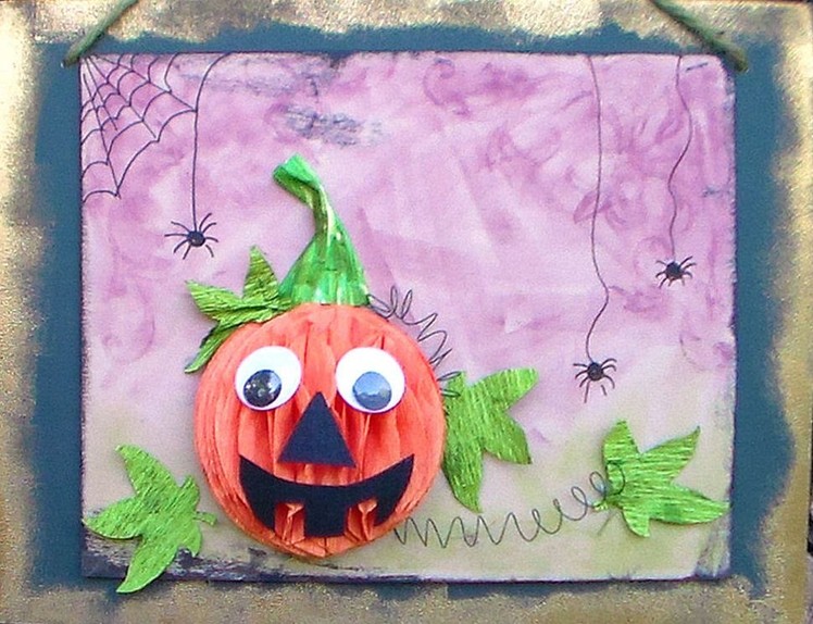 Kids pumpkin craft for fall or halloween