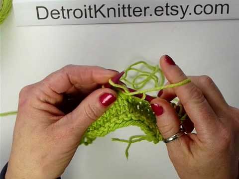 Moving the yarn between knits and purls