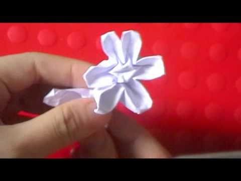 Origami stem & leaf flower part 2 ($ money flower)