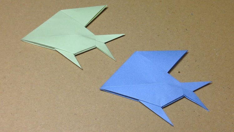 Origami Tropical Fish. Instructions. Tutorial