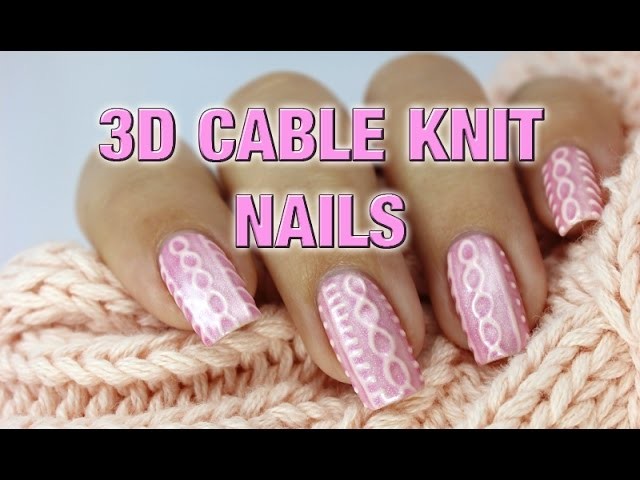 3D Cable Knit Nails with Bio Seaweed Gel | Gel Polish Nail Art