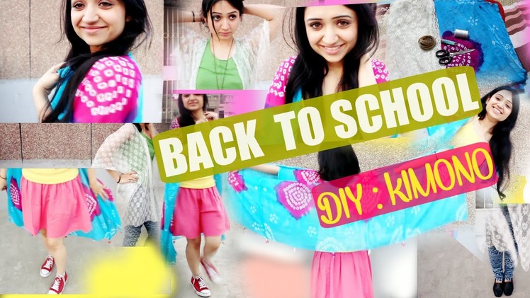 Back To School : DIY Tumblrish Kimono.Shrug (Spring Edition) | Indian Blogger | Tanuellaa