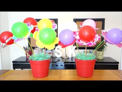 Balloon Flower Bouquet Centerpiece to do with Kids | DIY Crafts And Activities For Kids