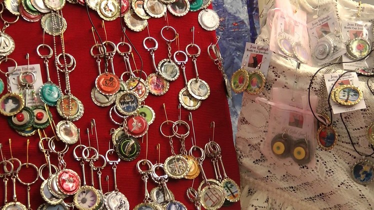 Bottle Cap Crafts made into Jewellery
