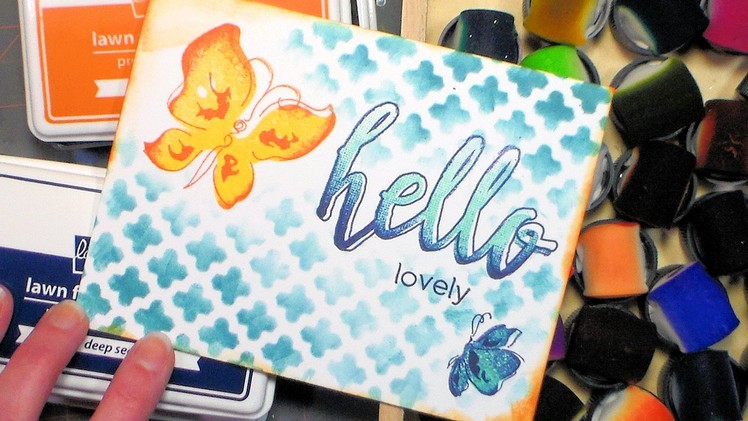 Butterfly Hello One Layer Quick Card Tutorial