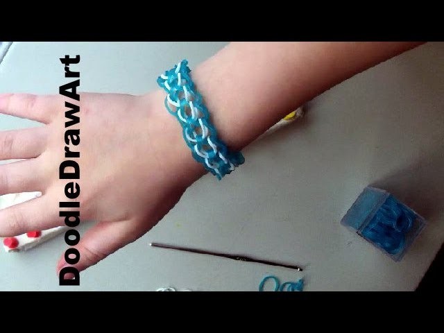 Craft:  Make a Dragon Scale. Chain Mail Elastic Loom Bracelet  - Easy, step by step