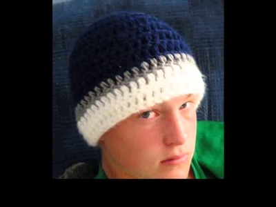 Crochet beanie hat for men
