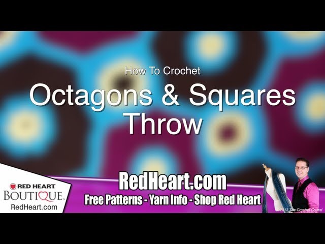 Crochet Octagon & Squares Throw Tutorial: Video 2