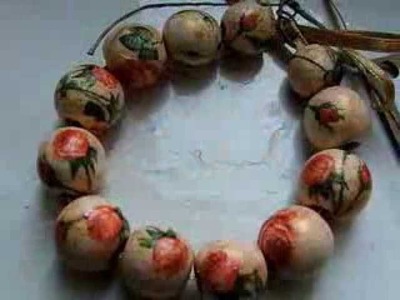 Decoupage krok po kroku tutorial step by step craft beads roses floral folk