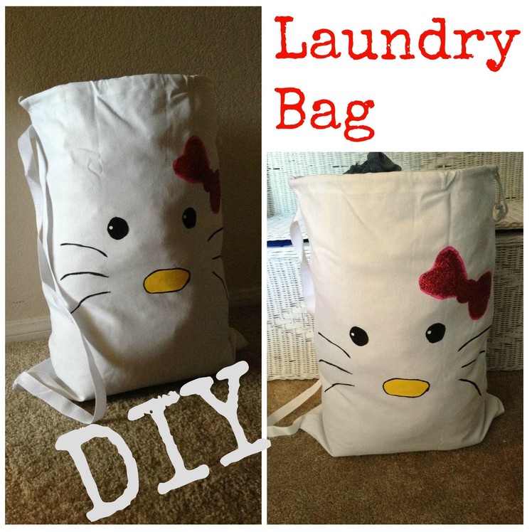 (DIY) Hello Kitty (Inspired) Laundry Bag