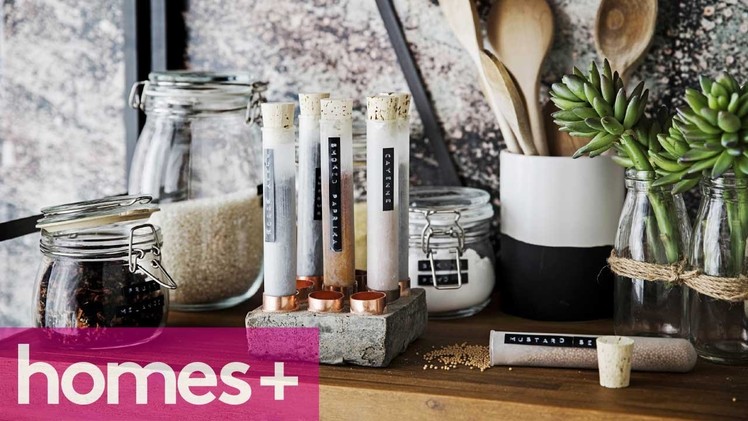 DIY PROJECT: Copper and concrete spice rack - homes+