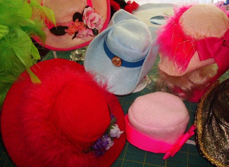 ✂ Easy DIY Mini Top Hats: PillBox Cocktail Hat Fascinators For Dogs.Cats ♡