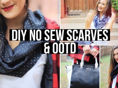 Easy DIY No Sew Infinity Scarves + Fall OOTD! | LaurDIY