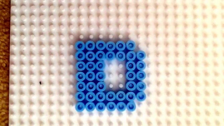 Hama Bead Letter D