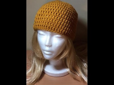 How to Crochet a Simple Beanie Tutorial.Updated