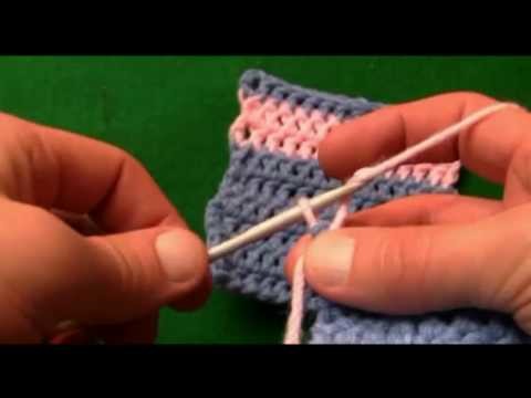 How To Crochet Color Change Without Knots-Left Handed
