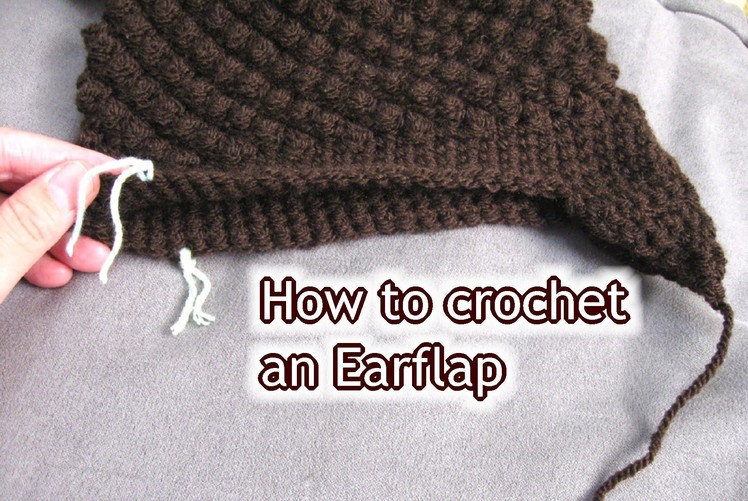 How to Crochet Ear Flaps onto a Hat - Left Handed Tutorial