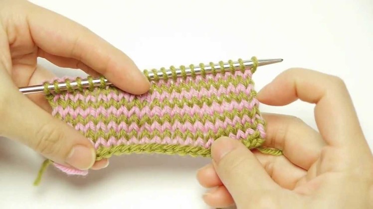 How to Knit Single or Odd Number Stripe Patterns Without Cutting the Yarn.
