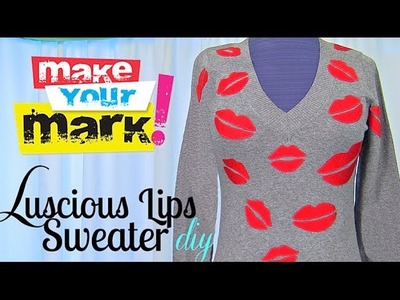 How to: Luscious Lips Sweater DIY