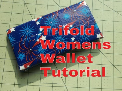 How to make a Trifold Woman's Wallet Tutorial (DIY)