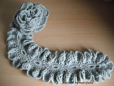 How to make crochet rose scarf