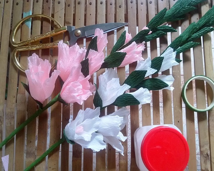 [How to make] Gladiolus paper flower tutorial - Hướng dẫn làm hoa lay ơn từ giấy nhún