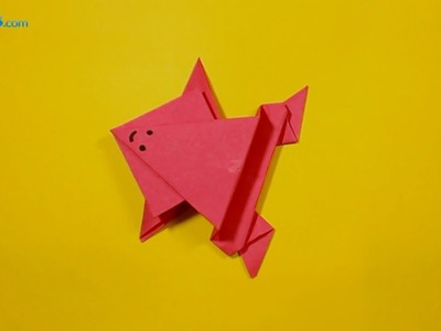 How to Make Origami Jumping Frog