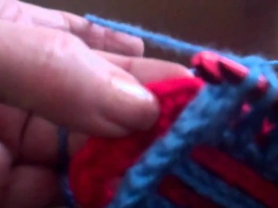 Interlocking Crochet™ - #6 Border & Uniting A&B Sides into One Fabric