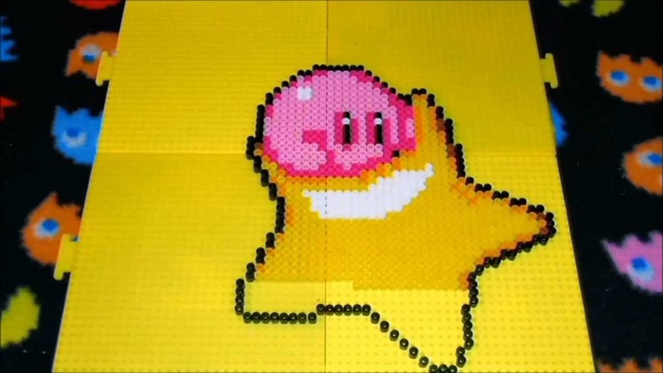 ~ Kirby on a Star ~ Perler Bead ~ Stop Motion