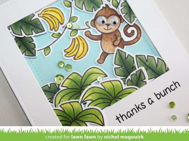 LAWN FAWN + SCRAPBOOK ADHESIVES | Thanks A Bunch Card