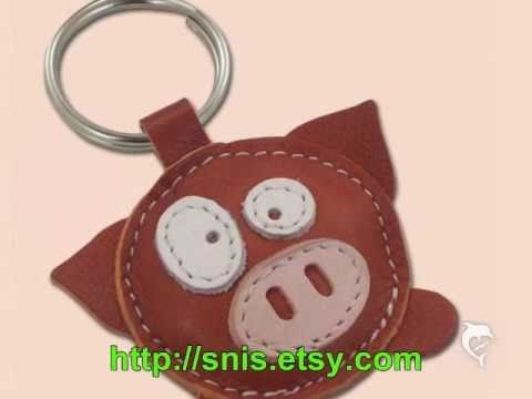 Leather keychain handmade by SNiS