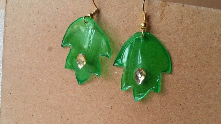 Make Pretty Plastic Bottle Leaf Earrings - DIY Style - Guidecentral
