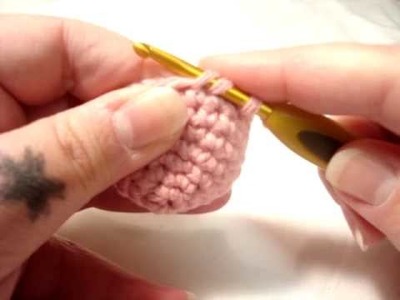 Nerdigurumi - amigurumi crochet tutorial video 4 - Invisible Decrease -  (INVDEC or DEC or SC2TOG)