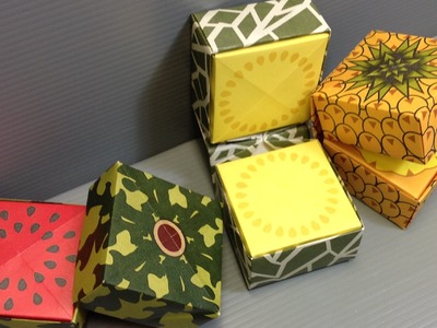 Origami Sliced Melons and Pineapple Cubes