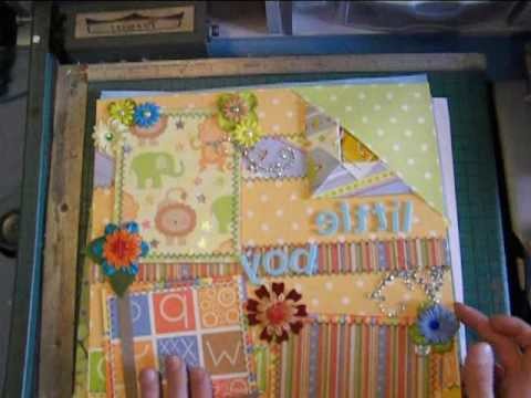 Premade Tear Bear Scrapbook Pages and Lace