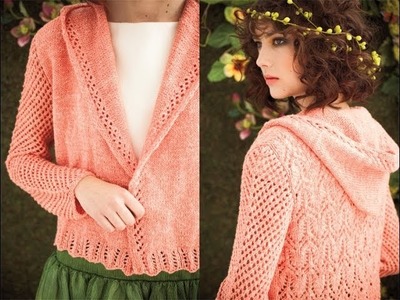 #24 Lace Back Hoodie, Vogue Knitting Spring.Summer 2012
