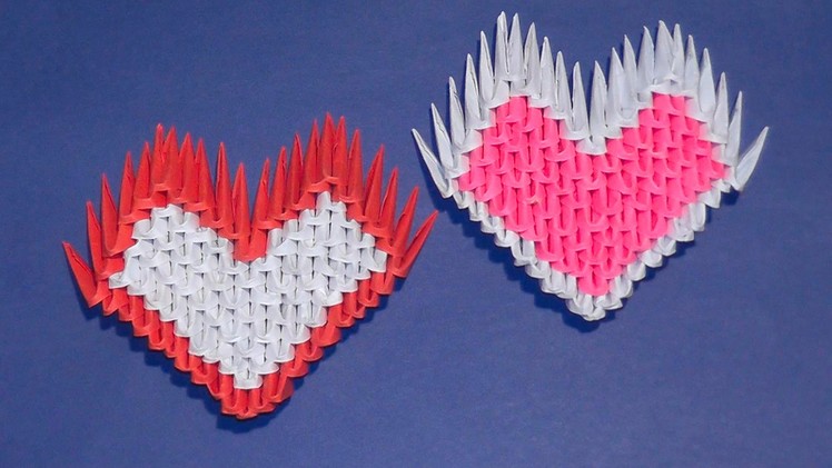 3D origami a heart tutorial for beginners (a gift)