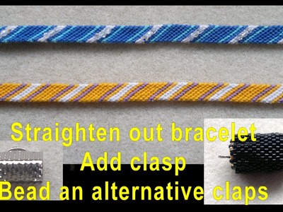 Beading4perfectionists : Straighten bracelet, add clasp if you like, bead alternative clasp tutorial