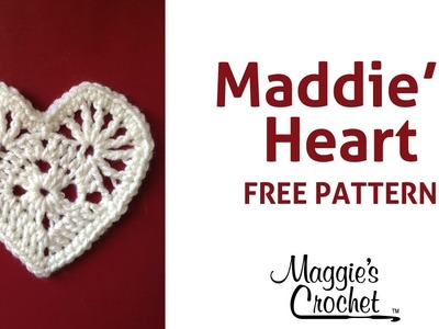 Crochet Maddie's Heart Worsted Weight Yarn - Right Handed
